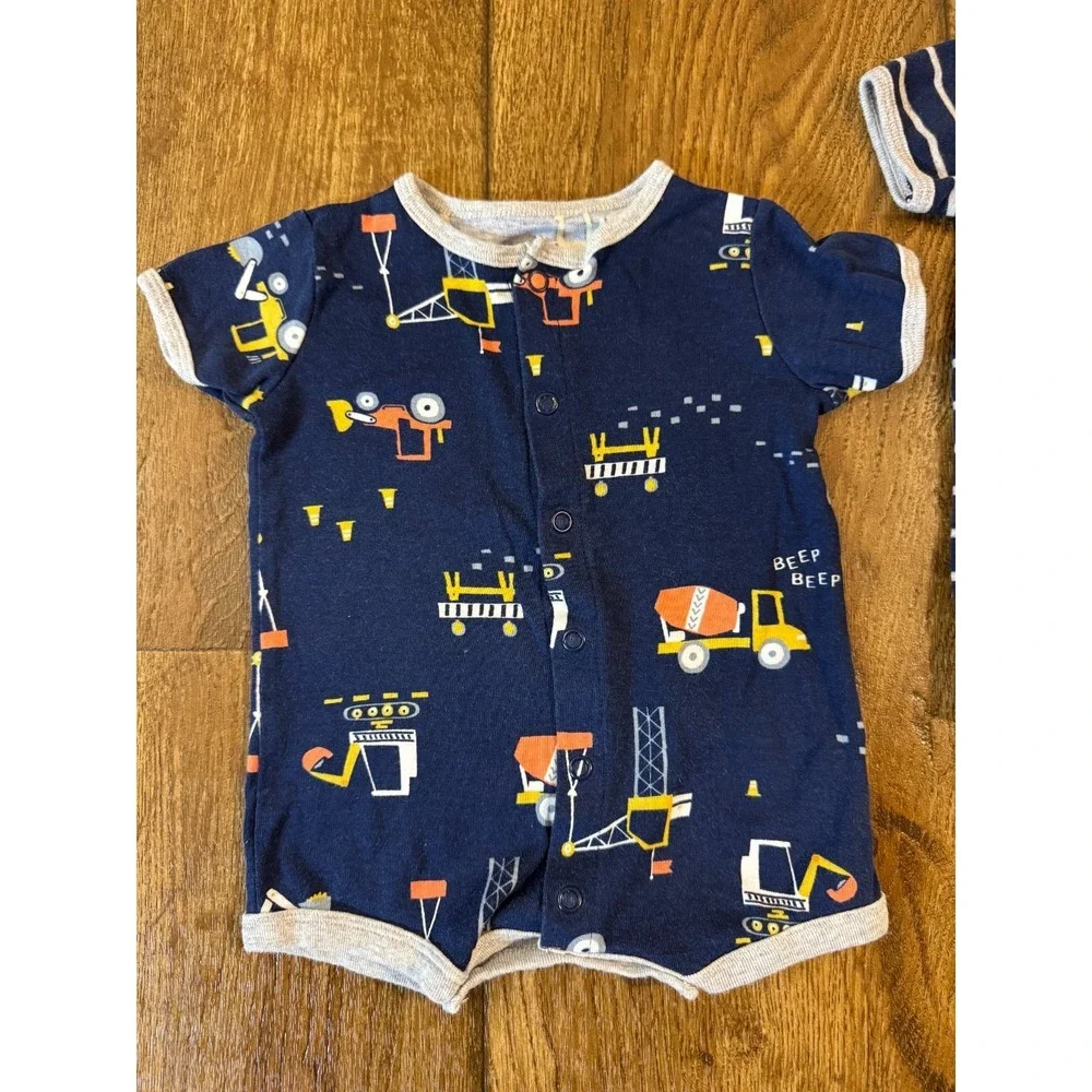 Carters Baby Boy 3 Months Summer Rompers 1 Piece‎ Outfits Clothes Lot Construct